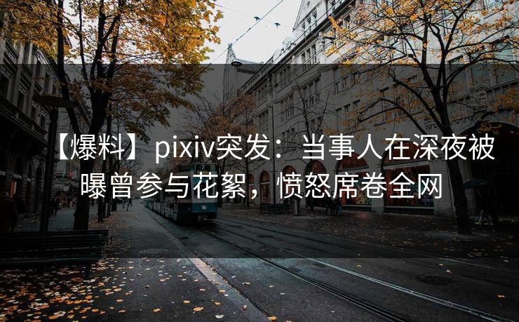 【爆料】pixiv突发：当事人在深夜被曝曾参与花絮，愤怒席卷全网