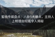 蜜桃传媒盘点：八卦5大爆点，主持人上榜理由彻底令人揭秘