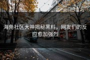 海角社区大神揭秘黑料，网友们的反应愈加强烈