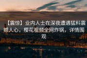 【震惊】业内人士在深夜遭遇猛料震撼人心，樱花视频全网炸锅，详情围观