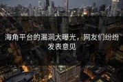 海角平台的漏洞大曝光，网友们纷纷发表意见