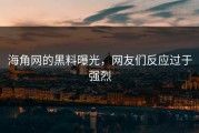 海角网的黑料曝光，网友们反应过于强烈