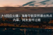 大V回应火爆：海角导航突然爆出热点内幕，网友直呼过瘾