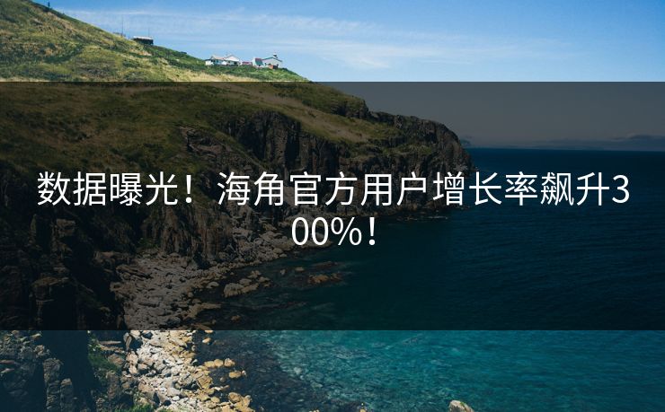 数据曝光！海角官方用户增长率飙升300%！