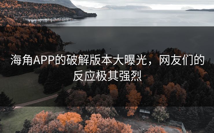 海角APP的破解版本大曝光，网友们的反应极其强烈