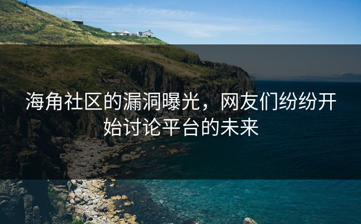 海角社区的漏洞曝光，网友们纷纷开始讨论平台的未来